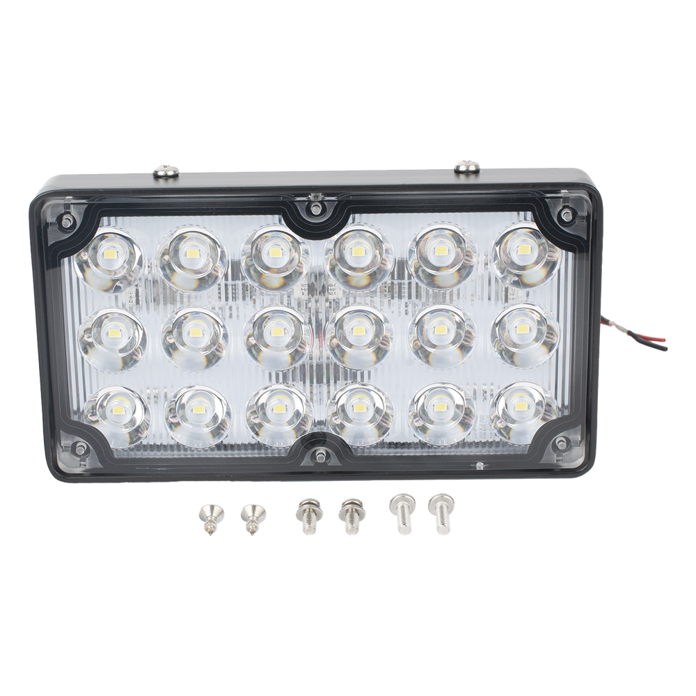 Luz de Escena de 6X3", Color Claro, Ideal para Ambulancias y Vehiculos de Trabajo