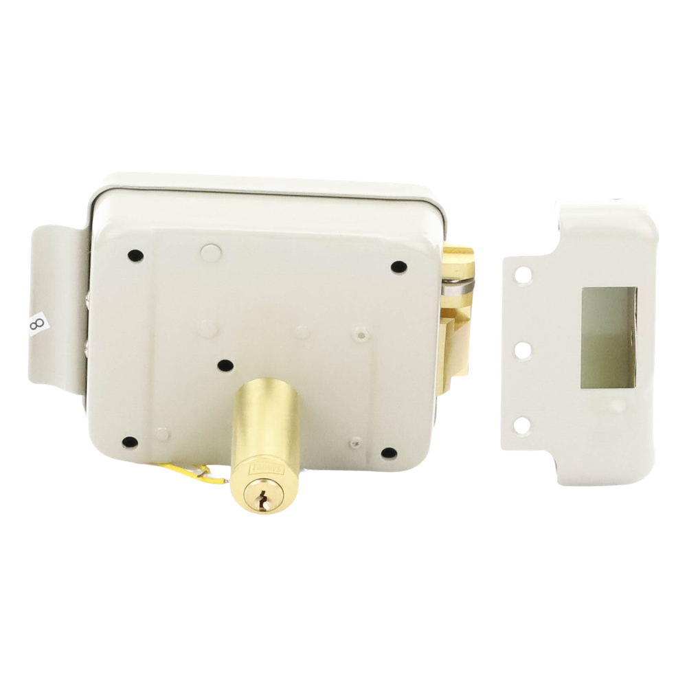Cerradura Eléctrica / Incluye Llave /Con Botón integrado / Izquierda / Exterior
