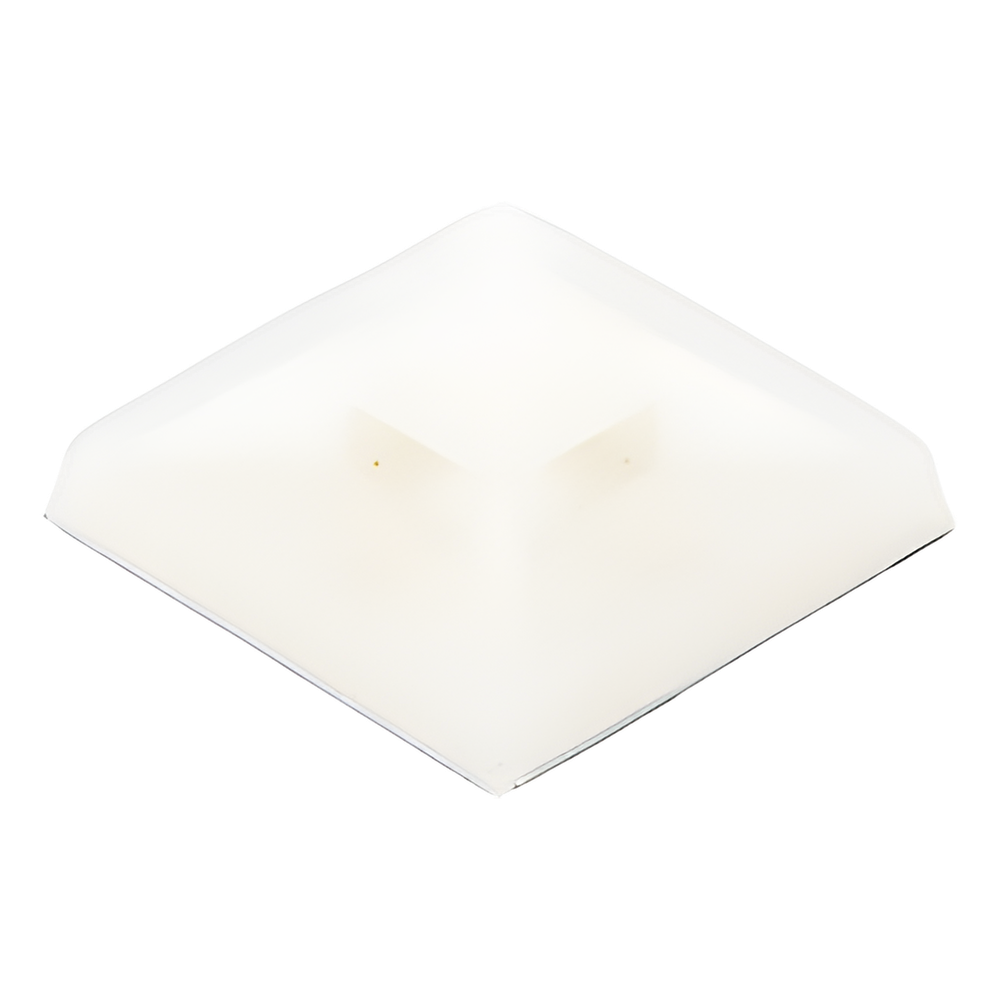 Montaje-Sujetador Adhesivo STRONGHOLD de 4 Vías de 1" x 1" x 1/4", Color Natural,  Nylon 6.6 Retardante de Llamas V-2, Paquete de 100pz