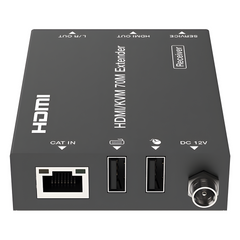 Kit Extensor HDMI con KVM | 70m | 4K2K@60Hz | 4:4:4 |  HDMI2.0b y HDCP 2.2 | Salida de Audio 3.5mm | Admite PoC | Admite USB 1.1
