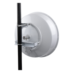 Antena direccional de alta resistencia, Ganancia 30 dBi, (4.9 -6.4 GHz), Plato hondo para mayor inmunidad al ruido, Conectores N-Hembra, Montaje incluido.