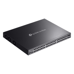 Switch Lite L3 Gestionable Apilable / 48 Puertos Gigabit PoE++ / 4 Slots 10G SFP+ / Presupuesto PoE 770W / Fast PoE y Perpetual PoE / Apilamiento Físico de 4 Unidades / L3: RIP, OSPF, VRRP / Gestión Cloud Omada SDN