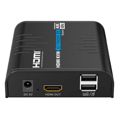 Extensor KVM HDMI 4K a 60 Hz | Transmisión hasta 120 mts con CAT6 | Resolución 4096x2160@60Hz | Ancho de Banda 18Gbps | HDCP1.4 y HDCP2.2 | Latencia 120~170ms | Conexión 1:1, 1:N, N:1, N:N | Solo Receptor