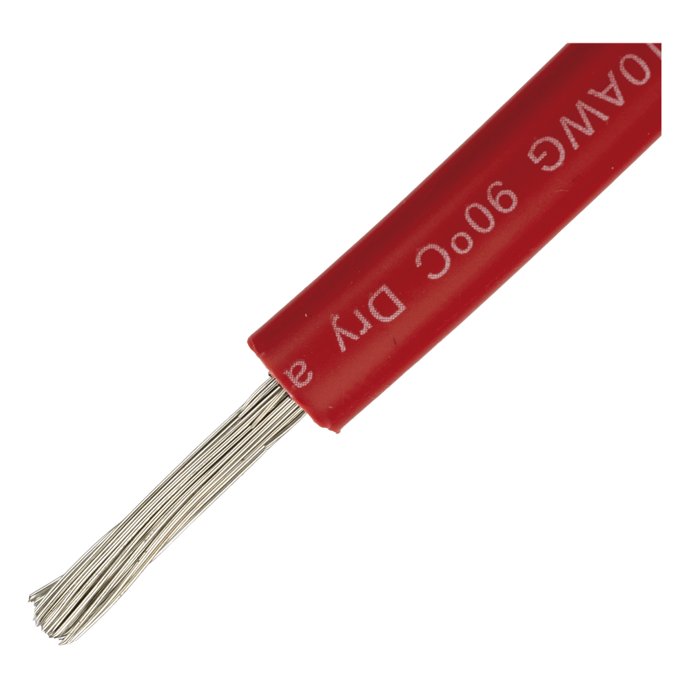 Cable Fotovoltaico Rojo/ Cobre Estañado / 4 mm² (12 AWG) / 2000V / Rollo de 50 m / / UL 4703 y TUV