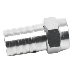 Conector F Macho, Plegable de Doble Blindaje para cable RG-59, Cuerpo de Bronce Niquelado.