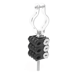 KIT de Tres Sujetadores de plastico para seis cables de 6 a 8 mm con todo y hardware de instalación en tubos de 1 1/4 in