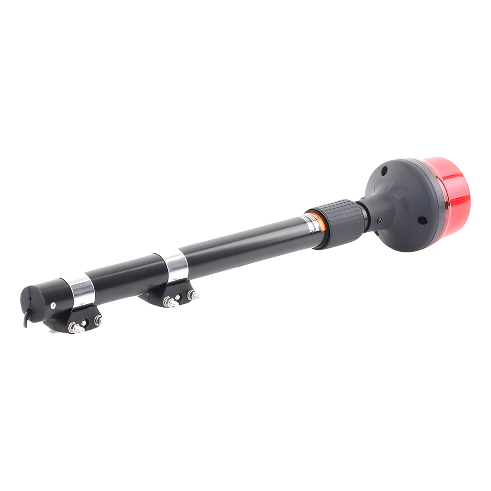Luz Telescopica para Motocicletas de 8 LED, Rojo, Lente Rojo, SAE
