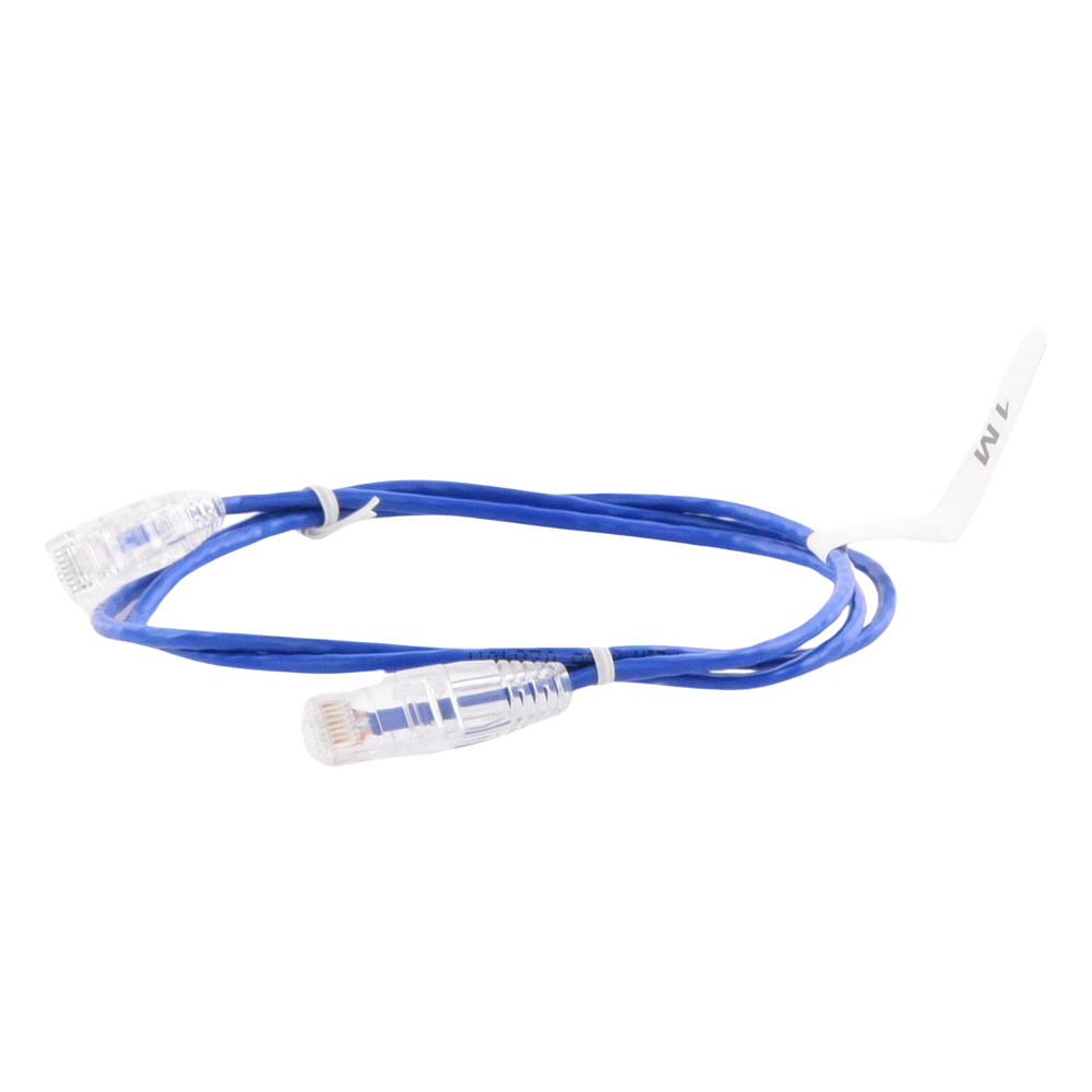 Cable de Parcheo Slim UTP Cat6 - 1 Metro (3.28 Pies), Azul, Diámetro Reducido (28 AWG)
