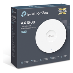 Punto de Acceso Omada / Wi-Fi 6 AX1800 MU-MIMO 2x2 / Mesh Omada / Alta Densidad de Usuarios / Configuración por Controlador o Stand-Alone / Para Montaje en Techo/pared / Alimentación PoE+