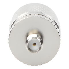 Adaptador en Línea de Conector SMA Hembra a UHF Macho (PL-259), Níquel/ Oro/ Teflón.