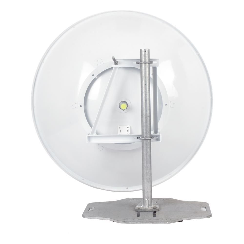 Antena direccional de 4 ft, 5.1 a 7.125 GHz, Ganancia 36 dBi, Conectores RP-SMA Hembra, Polarización doble, incluye montaje para torre o mástil