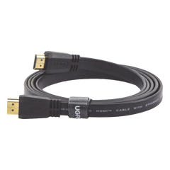 Cable HDMI 2.0 Plano de 1.5 Metros (4.92 Pies) / 4K@60Hz / HDR / 3D / HEC (Canal Ethernet HDMI) / ARC (Canal de Retorno de Audio / Color Profundo de 48 Bits / Audio de 32 Canales / HDCP / Audio Dolby True HD 7.1 / 18 Gbps / EstaÑado y Triple Blinda