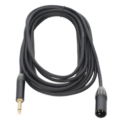 Cable de Audio | XLR 3 Polos Macho a Plug 1/4 in mono | Conector Seetronic Serie M SCMF3 - MP2X | Longitud 5m