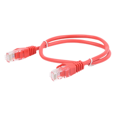 Cable de Parcheo UTP Cat5e - 0.5 Metros (1.64 Pies) - Rojo