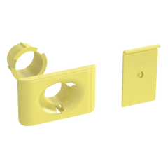 Accesorio de Salida a Tubo De 1.5 in (38 mm), Para Canaletas FiberRunner 4X4, 6X4, o 12X4, Color Amarillo