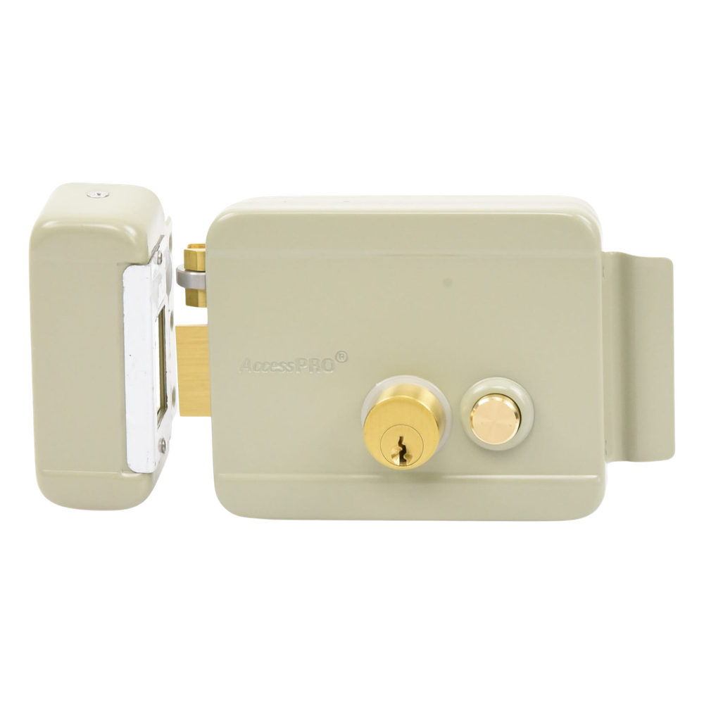 Cerradura Eléctrica con Botón de Salida / Incluye Llave  / Exterior / Izquierda