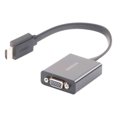 Adaptador HDMI a VGA / Resolución 1080P / Audio 3.5mm / Con Puerto Micro USB para Alimentación / Plug & Play / No Requiere Controlador / ABS / Flexible y Duradero