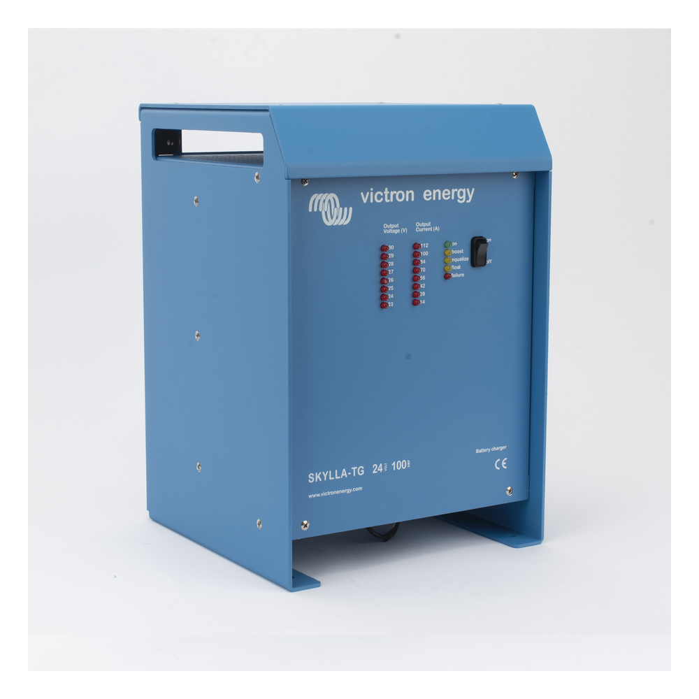 Skylla-TG 24/100 / Cargador de Baterías para Ambientes Marinos 24 V, 100 A / Bancos de 500 a 1000 Ah