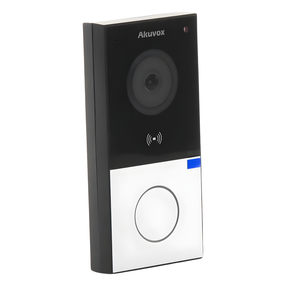 DOORBELL / WIFI / 100% en la Nube / POE / Bluetooth / NFC / Lector de Tarjetas MIFARE / Notificación en APP /  Llamada Telefónica / SIP / ONVIF / IP65 / Cámara 2 MP / Botón con Iluminación / Control de 1 Puerta