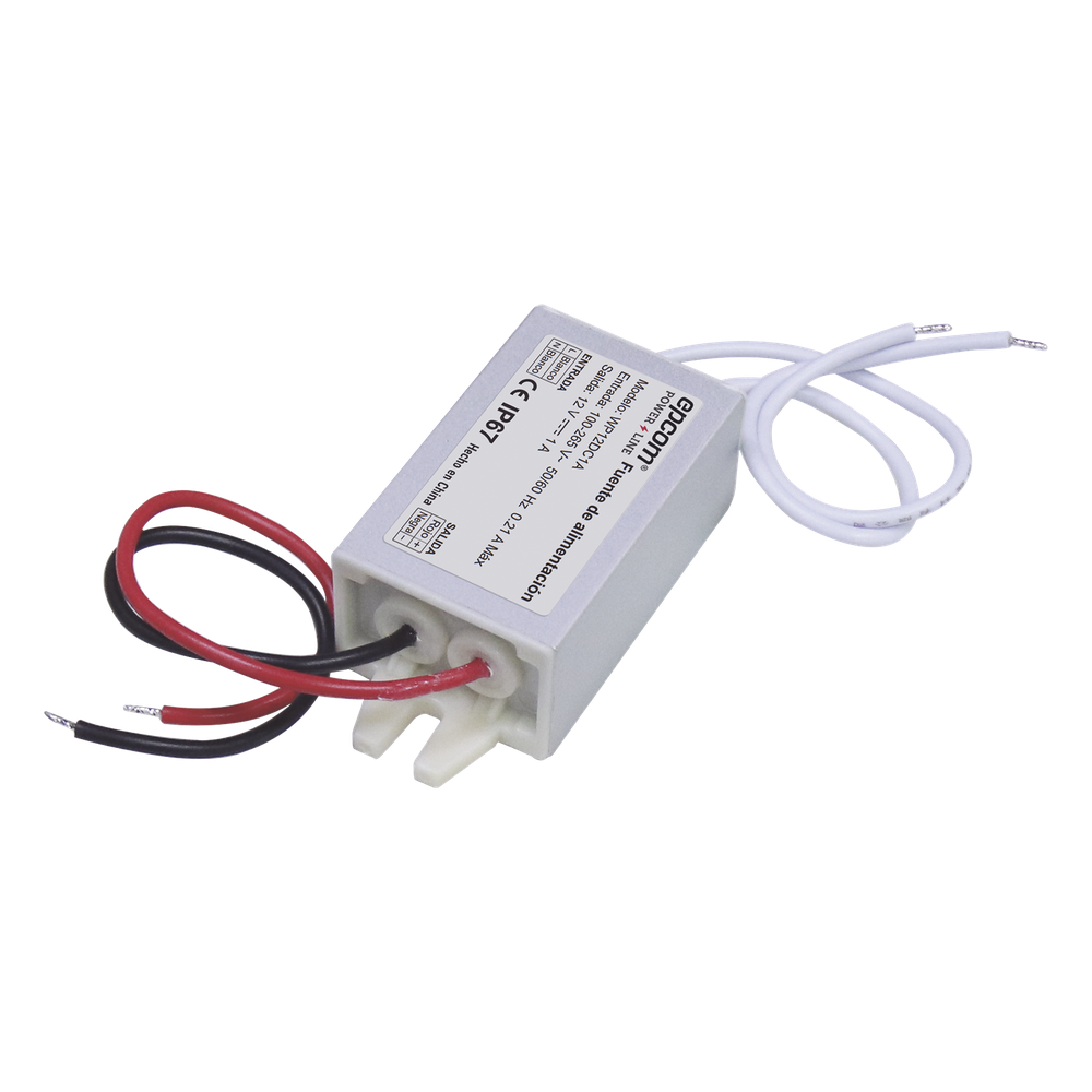 Fuente 12 V  |  1 Amper  |  Waterproof  | Intemperie grado IP67
