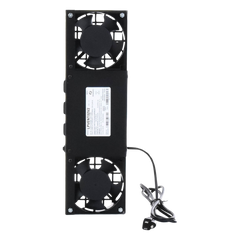 Kit de 2 Ventiladores (12 x 12 cm) con 3 Tomas de Corriente 110 Vca/50 Hz con Clavija