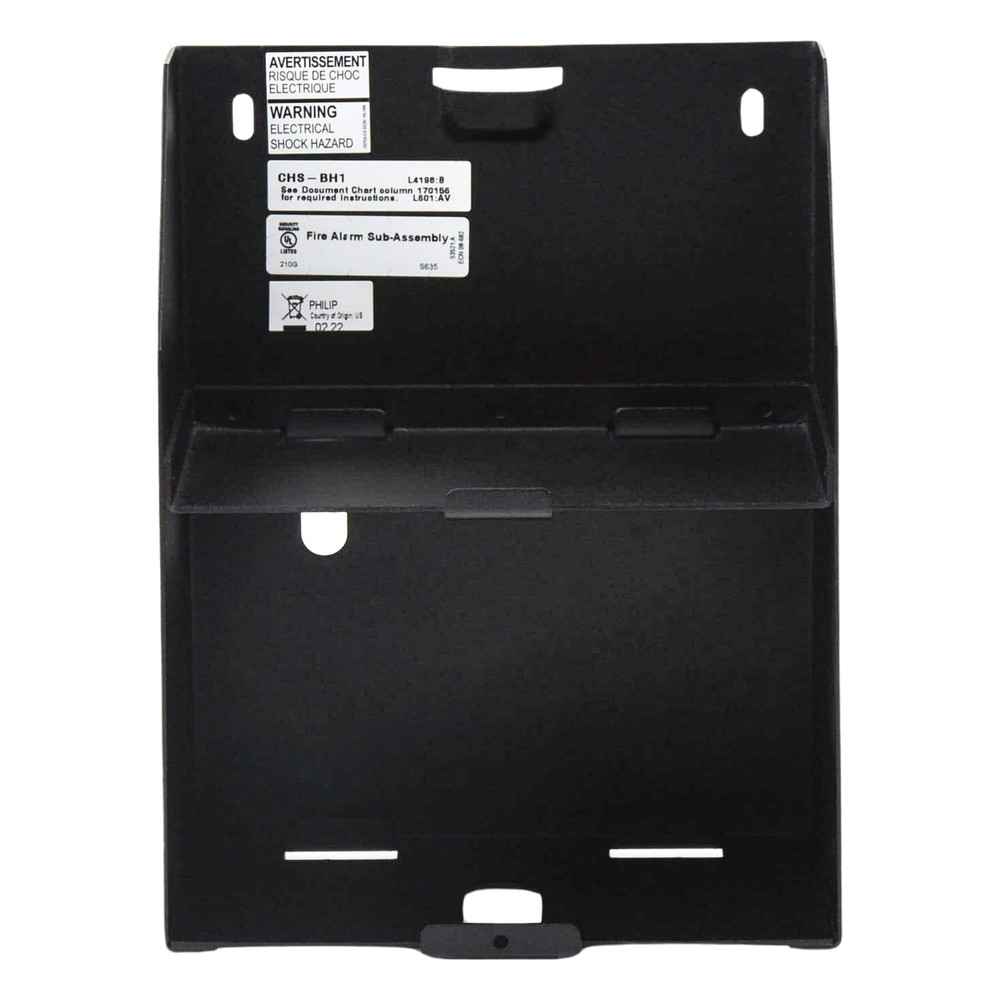 Chasis auxiliar para dos baterías de 12 Ah / montaje lateral en amplificadores serie DAA2 de NOTIFIER / negro