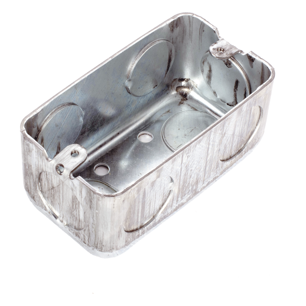 Caja (Chalupa) 4x2" / Profundidad 1-7/8" / 7 Entradas de 3/4" / Troquelada.