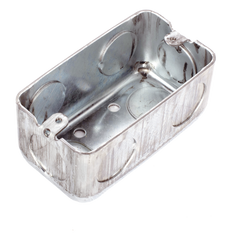 Caja (Chalupa) 4x2" / Profundidad 1-7/8" / 7 Entradas de 3/4" / Troquelada.