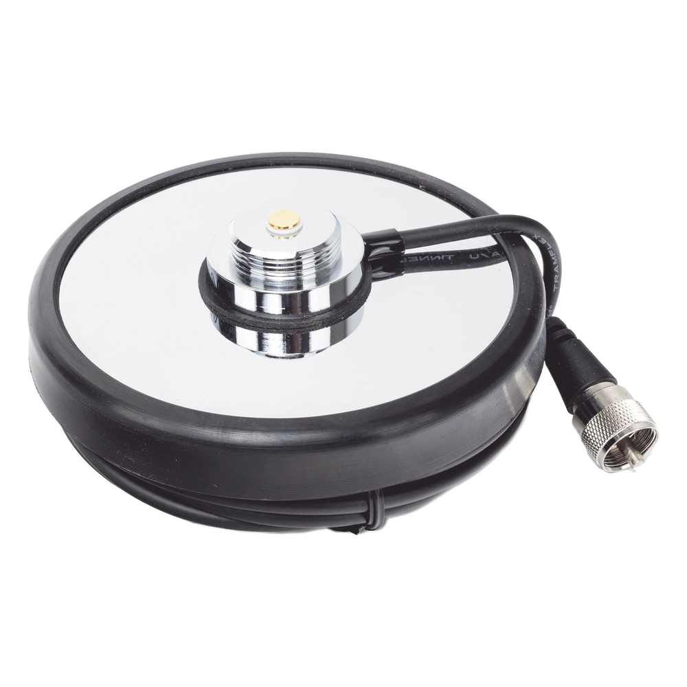 Montaje magnetico para antenas de 3/4" (Nmo), 5 m de cable RG-58A/U, conector UHF (PL-259) macho, diámetro de 5"