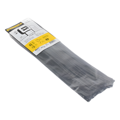 Cincho de Nylon 6.6 StrongHold™, 370mm largo x 3.6mm ancho, Color Negro, Exterior Resistente a Rayos UV, Paquete de 100pz