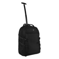 Mochila VX Sport EVO con Ruedas, Mango Telescópico y Correas al Hombro. Fabricada en Poliéster Negro repelente al Agua. Backpack on Wheels.
