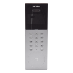 Videoportero IP Multiapartamento con Reconocimiento Facial / Llamada a App HikConnect (requiere monitor) / Protección IP65 / Apertura por Rostro, Tarjeta o App