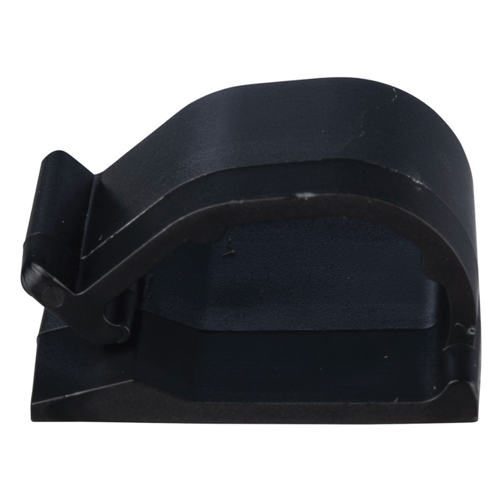 Clip de Nylon 6.6 con Adhesivo, Para Cables de Hasta 9.7 mm de Diámetro, Uso Interior/Exterior, Color Negro, Paquete de 100pz