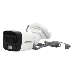 [Dual Light + ColorVu] Bala TURBOHD 2 Megapixel (1080p) / Lente 2.8 mm / 30 mts IR EXIR + 20 mts Luz Blanca / Micrófono Integrado / Gran Angular 101° / Exterior IP67 / 4 Tecnologías