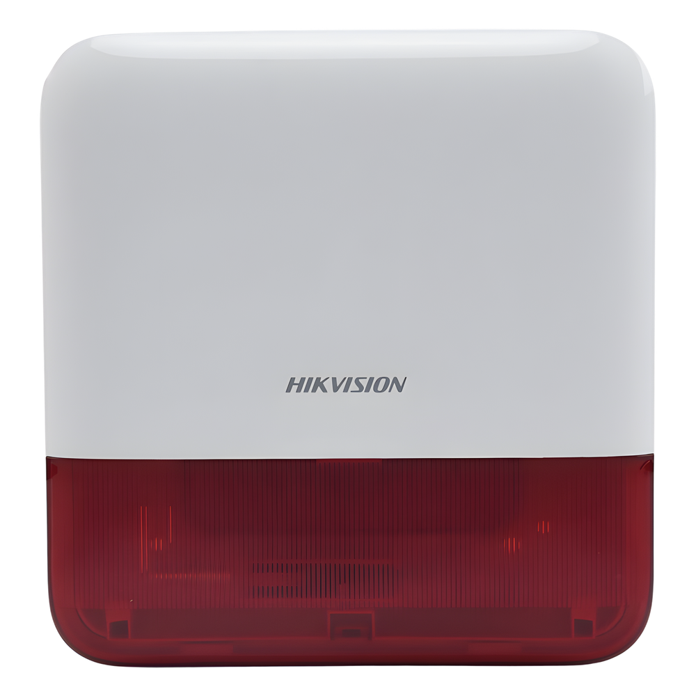 (AX PRO) Sirena Inalámbrica con Estrobo Rojo para Exterior IP65 / 110 dB