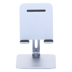 Soporte de Aluminio para IPad & Tablet | Plegable |Angulo Ajustable de 180° y 270° | Base Antideslizante | Protección  de Silicona | Amplia Compatibilidad con dispositivos de 7.9'' a 12.9'' | Aluminio Solido | Color Gris