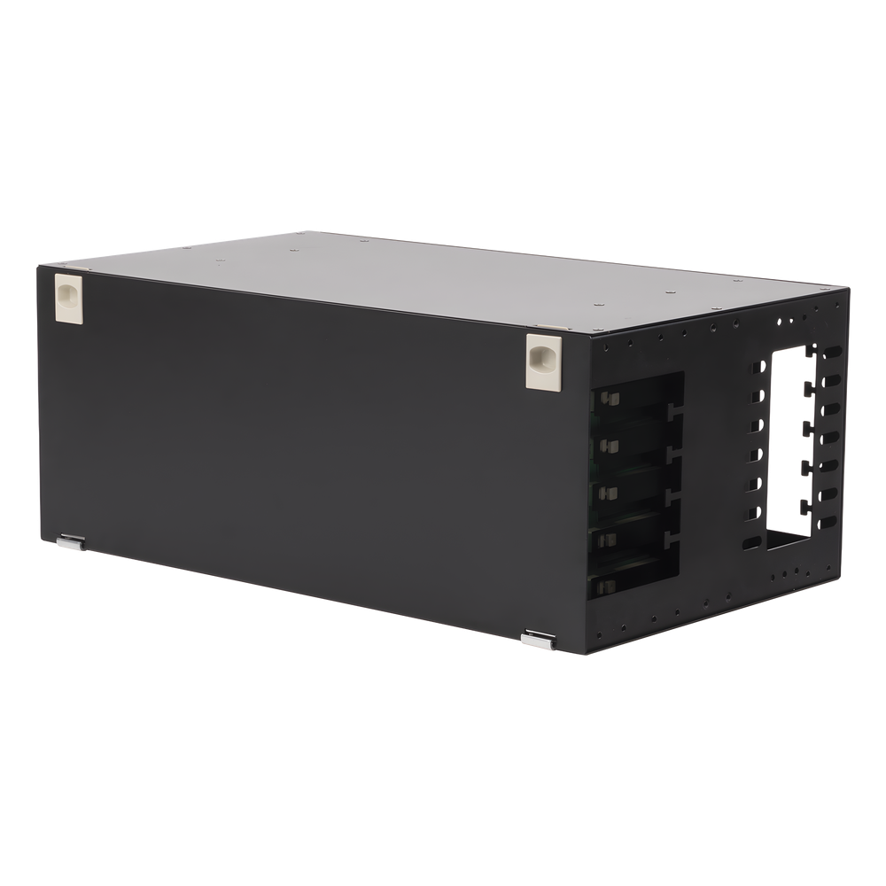 Distribuidor de Fibra Óptica con Bandejas Deslizables, Vacío, 19 Pulgadas, Acepta 72 Adaptadores LC Duplex o LC Simplex o 72 SC Simplex, 4U