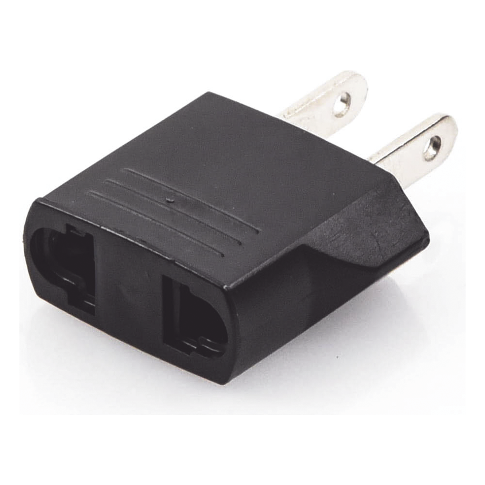 Adaptador de enchufe europea a americano, Calidad PREMIUM @ 6 A ; 110 - 250 Vca