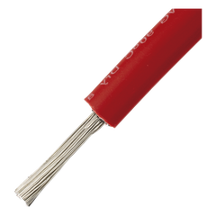 Cable Fotovoltaico Rojo / Cobre Estañado / 6 mm² (10 AWG) / 2000V / Rollo 100m / UL 4703 y TUV