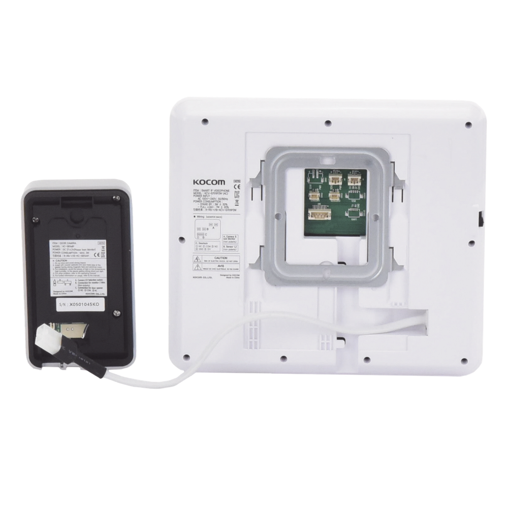 KIT DE VIDEOPORTERO IP COLOR NEGRO / Apertura con app / Súper elegante / Monitor WIFI / Alimentación 110vca