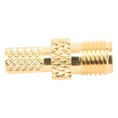 Conector SMA hembra inverso de anillo plegable para cable RG-58/U, Oro/ Oro Teflón.