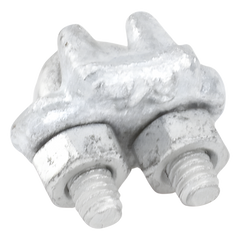 Nudo/ Perro/ Abrazadera Acero Forjado para Cable de 1/8", Galv. por Inmersión en Caliente.