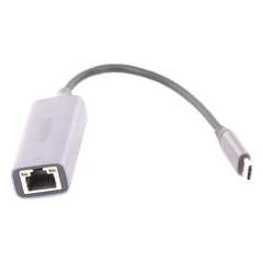 Adaptador de Red USB-C 3.1 (5 Gbps) a RJ45 | Thunderbolt 3 | Admite 10/100/1000 Mbps |  Chip Inteligente | Amplia Compatibilidad | Caja de Aluminio | Longitud del cable 10 cm.