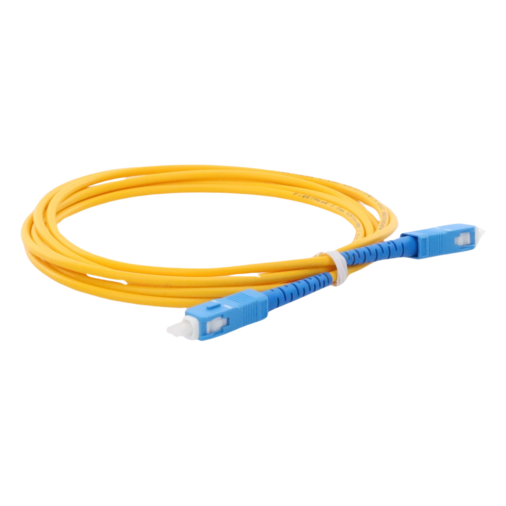 Jumper de Fibra Óptica Monomodo SC/UPC-SC/UPC Simplex de 2 Metros (6.56 Pies), 3mm