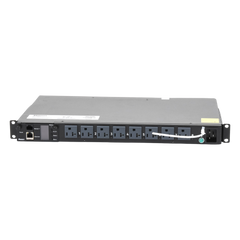 PDU Switchable y Monitoreable por Toma (MS) para Distribución de Energía, Enchufe de Entrada NEMA 5-15P, Con 8 Salidas 5-20R, Horizontal 19in, 120 Vca, 15 Amp, 1UR