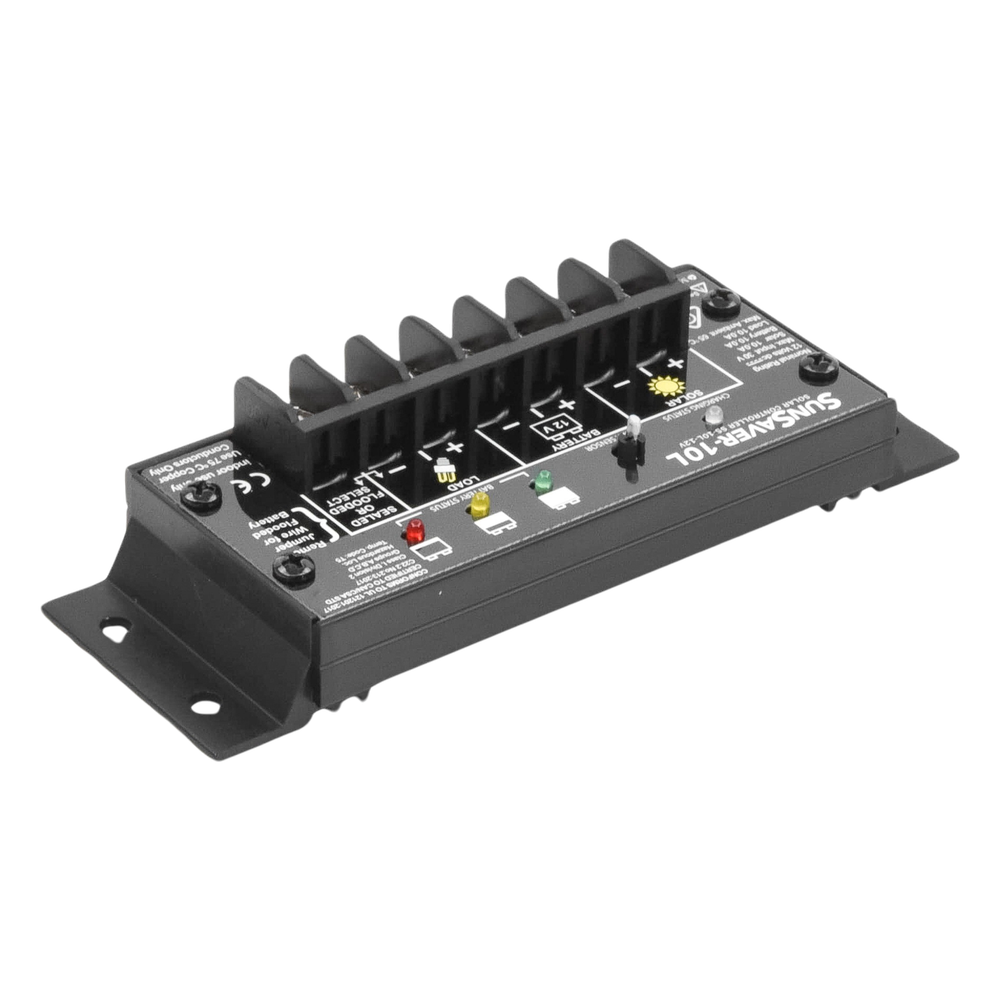 Controlador de Carga Solar SunSaver PWM 10 A / 12 VCC / Encapsulado Epóxico / Clase 1 Div 2 / Compensación de Temperatura