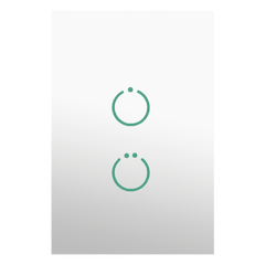 (ZWAVE) Interruptor On/Off panel táctil touch inalámbrico Zwave Plus 2 botones. No requiere cable neutro, Compatible con Hubitat HC8, Álula  M2M, otros