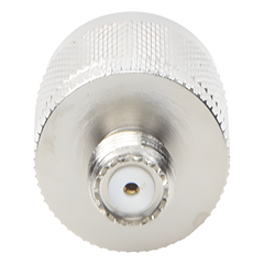 Adaptador en Línea, de Conector Mini UHF Hembra a N Macho, Níquel/ Oro/ Teflón.