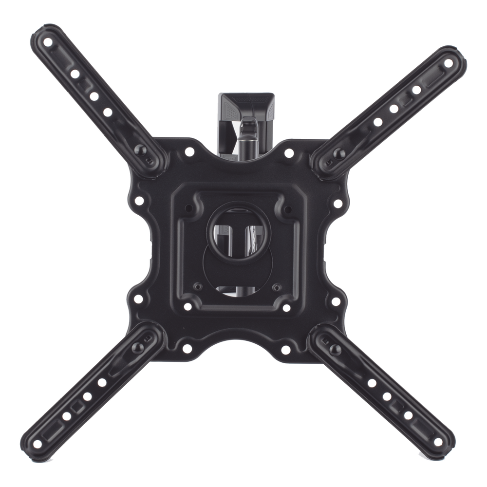 Montaje de Pared Articulado P4-NB / Pantallas de 32" a 55" / VESA 100x100 a 400x400 mm / Carga 27.2 kg (60 lbs) / Inclinación +8° a -5° / Giro 180° / Distancia de Pared 5 a 40 cm / Acero