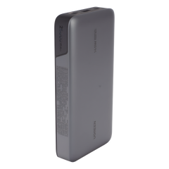 Power Bank de 25000mAh | 3 Salidas 145W Max. | USB-A + 2 USB-C | PD 3.0, QC3.0 | FCP | SCP | Pantalla Inteligente | Carcasa Ignifuga | Color Gris | Incluye Cable USB de 50cm | Carga tu Laptop de Manera Segura.